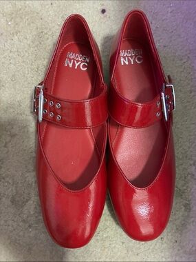 Red flat toe Walmart shoes